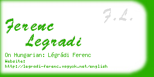 ferenc legradi business card