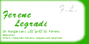 ferenc legradi business card